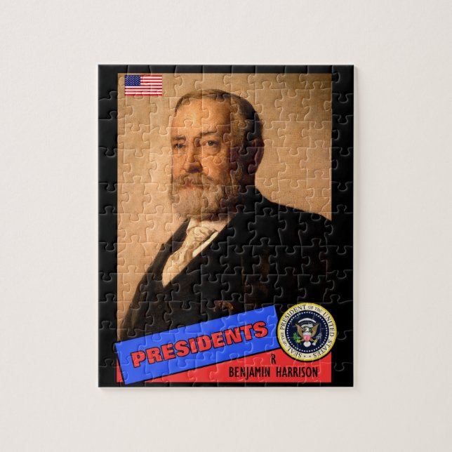 Puzzle Carte de baseball de Benjamin Harrison (Vertical)