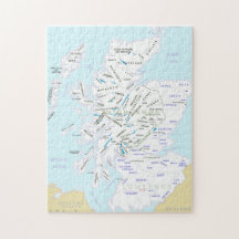 Carte de clan de casse-tête de l'Ecosse