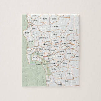 Puzzle Carte de code postal de San Diego