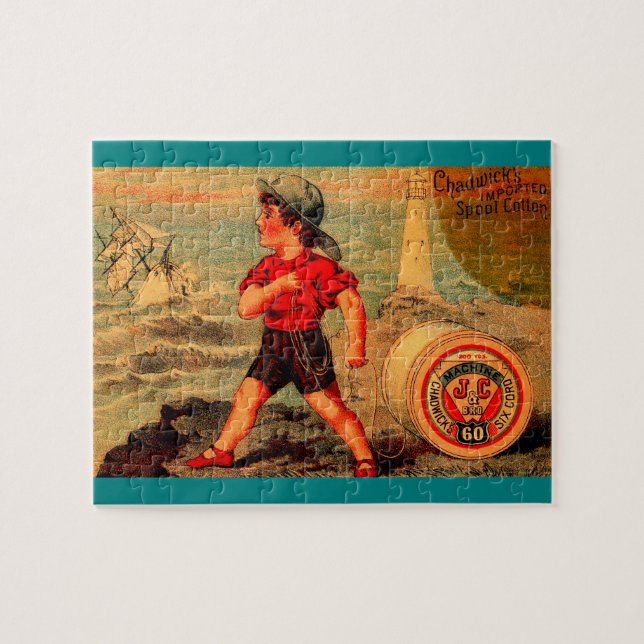 Puzzle Carte de commerce victorienne Chadwick’s Imported  (Horizontal)
