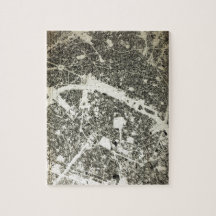 Carte de cru de rues et de bâtiments de Paris