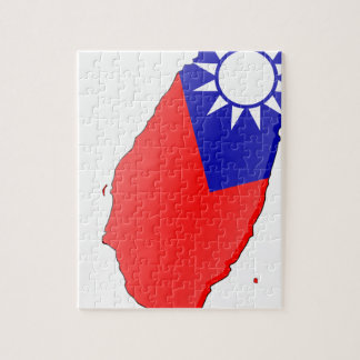 Puzzle Carte de drapeau de Taïwan