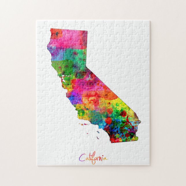 Puzzle Carte de la Californie (Vertical)