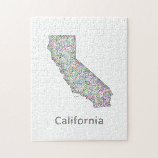 Puzzle Carte de la Californie (Vertical)