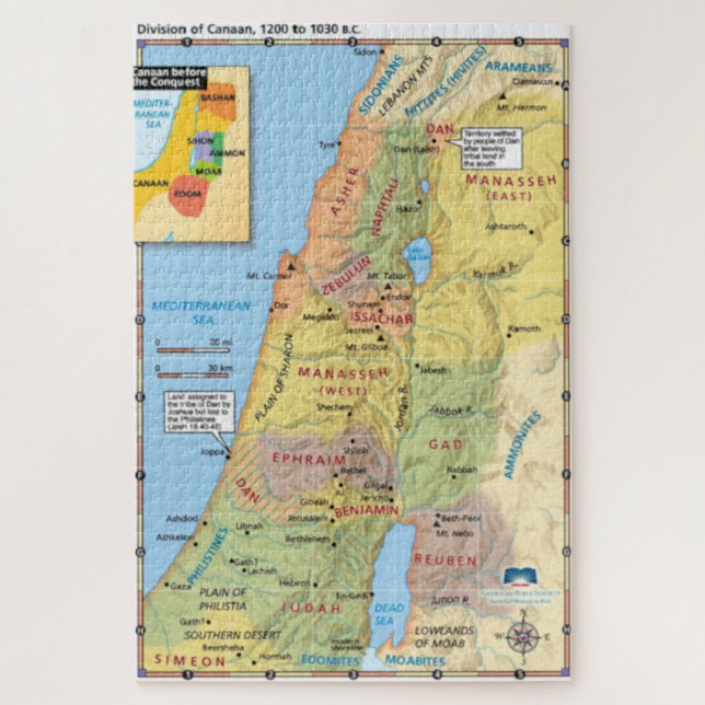 Puzzle Carte de la division des Douze Terres tribales du  (Vertical)