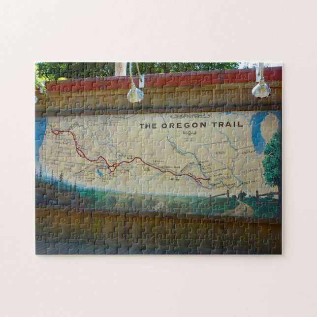 Puzzle Carte de la piste de l'Oregon. (Horizontal)