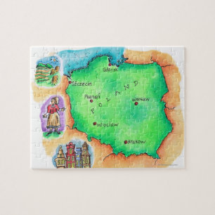 Puzzle Carte de la Pologne