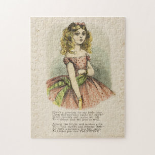 Puzzle Carte de la Saint-Valentin romantique rétro, 19e s