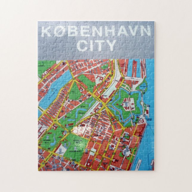 Puzzle carte de la ville de københavn (Vertical)