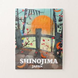 Puzzle Carte de l'affiche de voyage de Shinojima