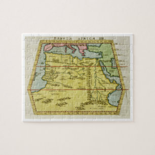 Puzzle Carte de l'Afrique du Nord, c.1580s (gravure