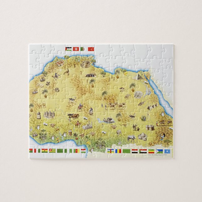 Puzzle Carte de l'Afrique du Sud 2 (Horizontal)