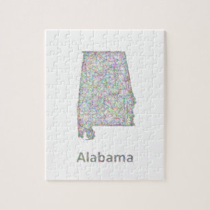 Puzzle Carte de l'Alabama