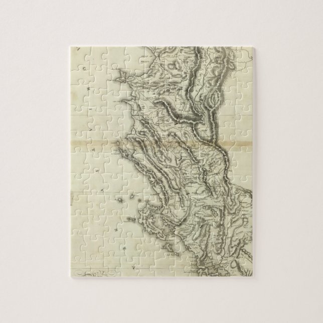 Puzzle Carte de l'Albanie (Vertical)