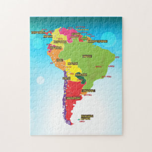 Puzzle Carte de l'Amérique du Sud