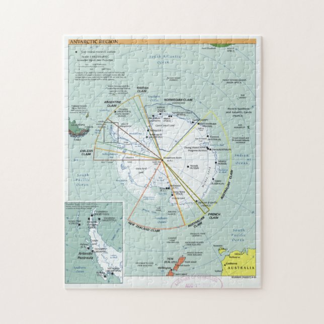 Puzzle Carte de l'Antarctique (2000) (Vertical)