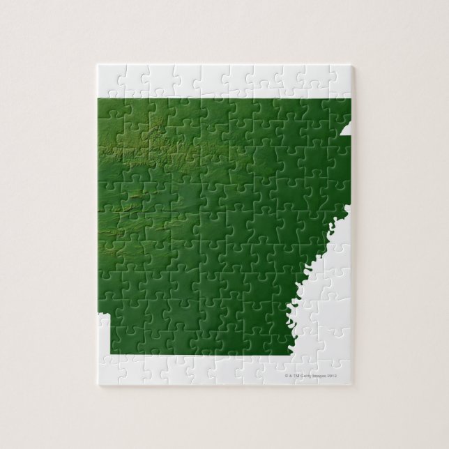 Puzzle Carte de l'Arkansas (Vertical)