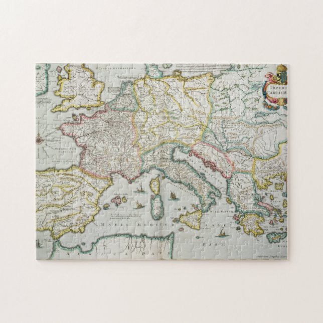 Puzzle Carte de l'empire de Charlemagne (Horizontal)