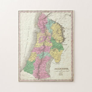 Puzzle Carte de l'état historique de Palestine 1827
