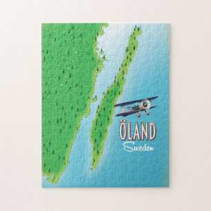 Puzzle Carte de l'île d'Öland en Suède