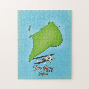 Puzzle Carte de l'île Iwo Jima Japon