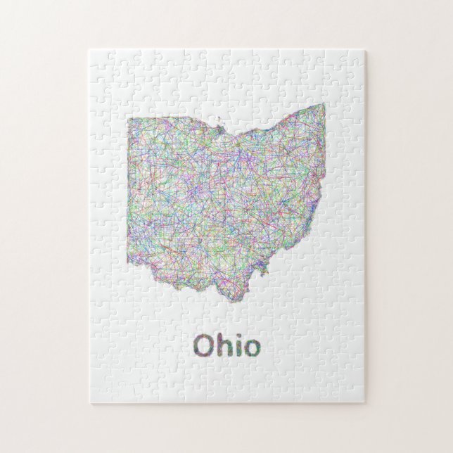 Puzzle Carte de l'Ohio (Vertical)