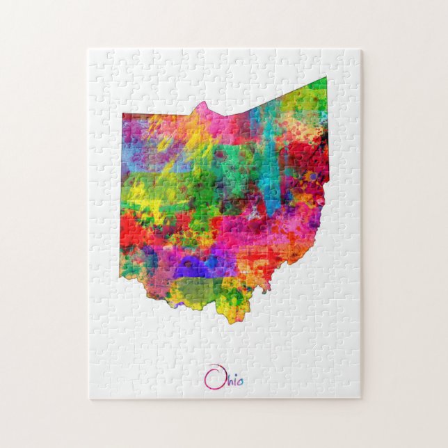Puzzle Carte de l'Ohio (Vertical)