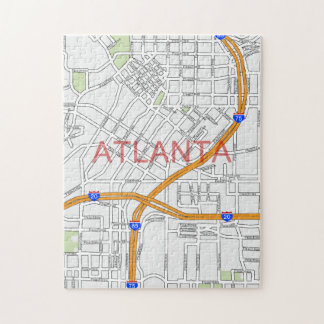 Puzzle Carte de route d'Atlanta Peachtree