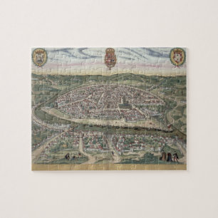 Puzzle Carte de Séville, de "Civitates Orbis Terrarum"
