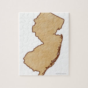 Puzzle Carte de soulagement de New Jersey