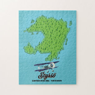 Puzzle Carte de Styrsö Göteborg Suède