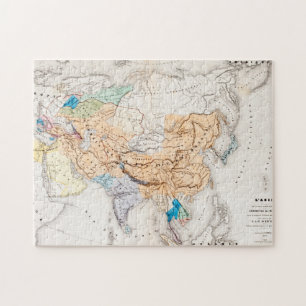 Puzzle Carte de temps de l'Asie   de Kublai Khan