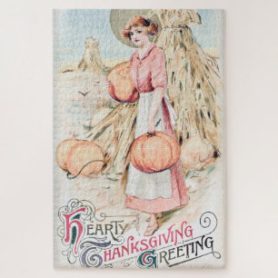 Puzzle Carte de voeux vintage de Thanksgiving