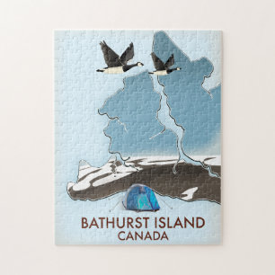 Puzzle Carte de voyage de l'île Bathurst Canada