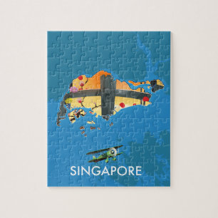 Puzzle Carte de voyage de Singapour