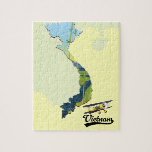 Puzzle Carte de voyage du Vietnam
