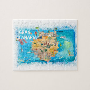 Puzzle Carte de voyage Gran Canaria