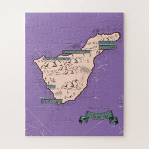 Puzzle Carte de voyage illustrée de Tenerife