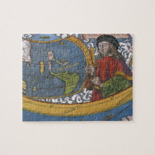 Puzzle Carte des Amériques avec Explorer Amerigo Vespucci