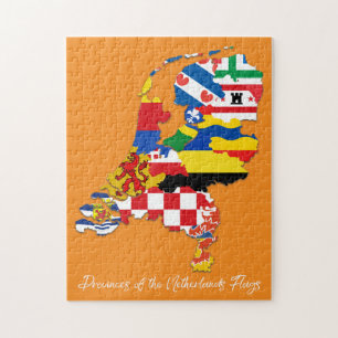 Puzzle Carte des drapeaux des provinces de Pays-Bas