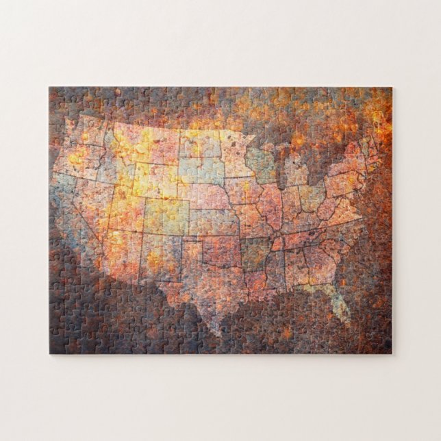 Puzzle Carte des Etats-Unis d'Amérique (Horizontal)