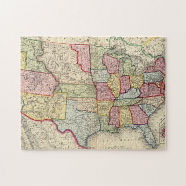 Puzzle Carte Des États-Unis Et Des Territoires (Horizontal)