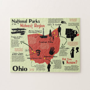 Puzzle Carte des parcs nationaux de l'Ohio
