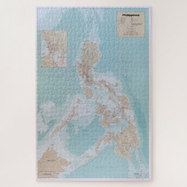 Puzzle Carte des Philippines (1990) (Vertical)