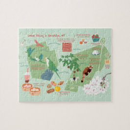 Puzzle Carte des Randonnées urbaines de Brooklyn New York
