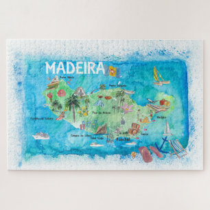 Puzzle Carte des voyages de Madère