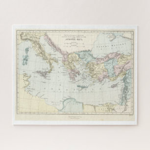 Puzzle Carte des voyages du missionnaire de Paul d'apôtr