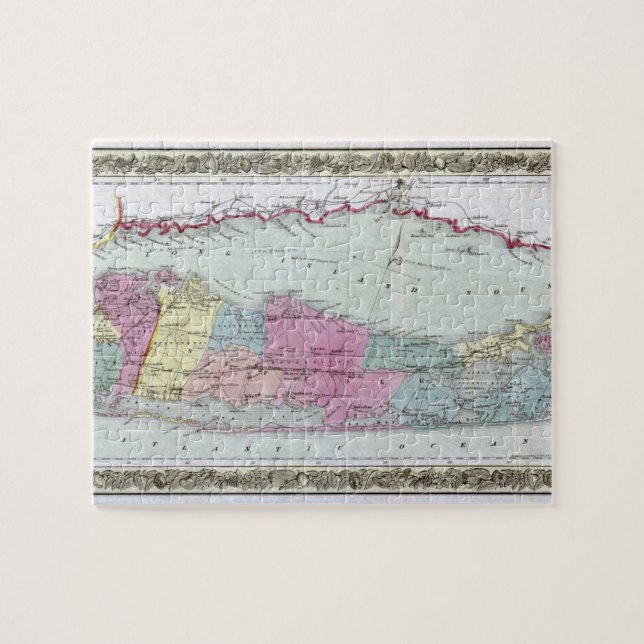 Puzzle Carte des voyageurs de Long Island, 1855-1857 (Horizontal)