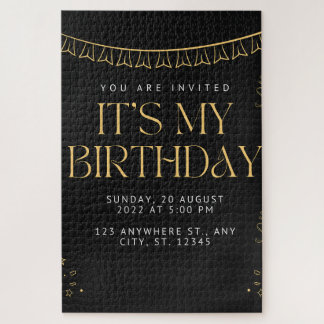 Puzzle carte d'invitation d'anniversaire