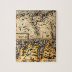 Puzzle Carte du 16ème siècle de la Tunisie et de l'Egypte